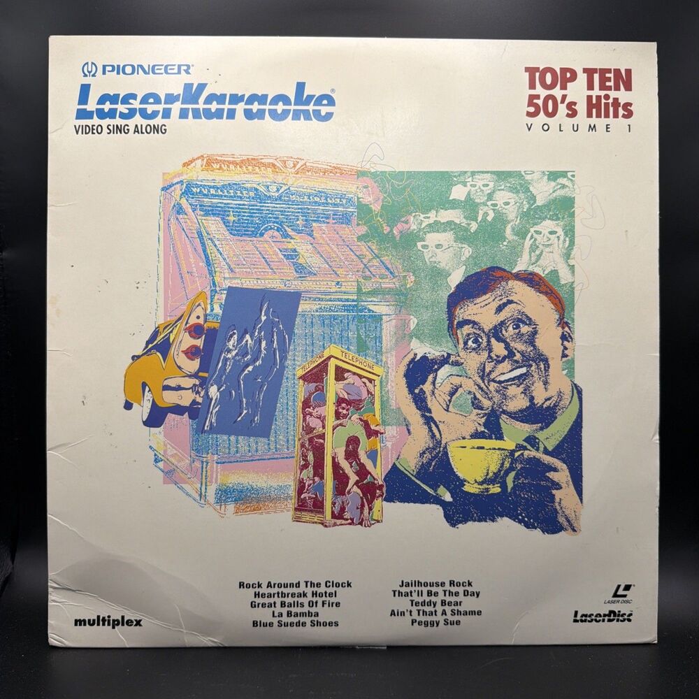 PIONEER Vintage Karaoke Laser Disc Music Vol 1 Video Sing 50s Top Teen Hits